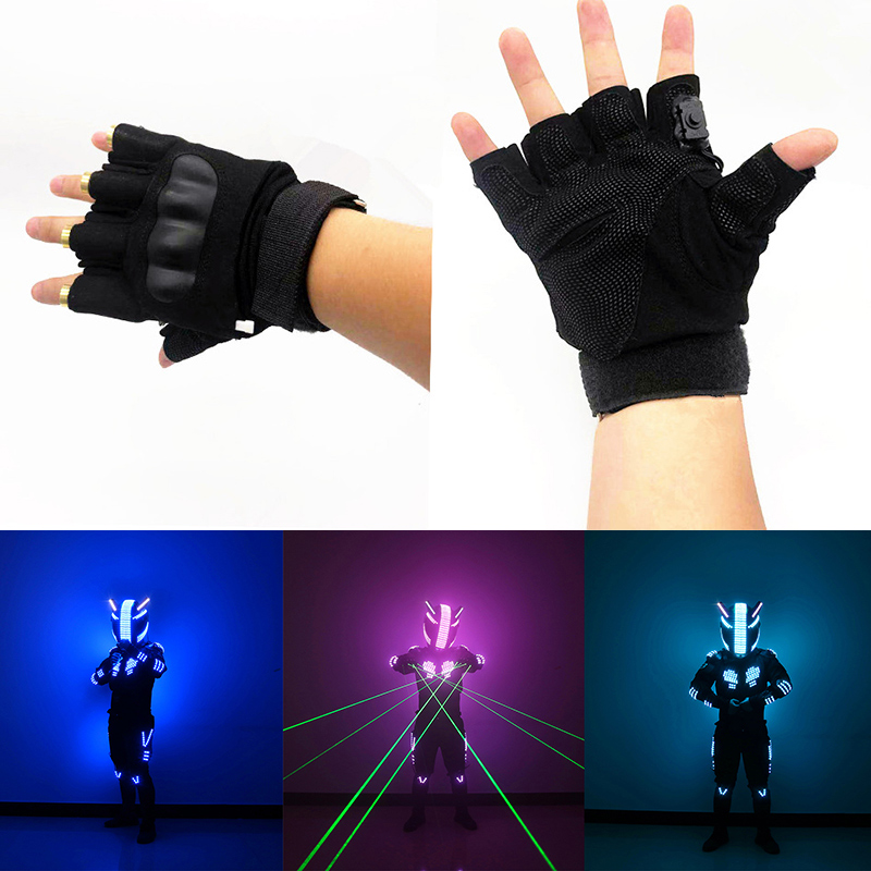 LED Glowing Laser Gloves, KTV Nightclub Atmosphere Laser Gloves